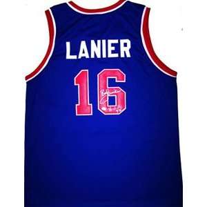  Bob Lanier Memorabilia Signed Pistons Authentic Jersey 