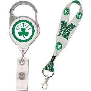 Wincraft Boston Celtics Badge Reel And Key Strap Combo  