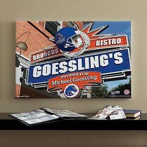  College Football Personalized Pub Sign Canvas   Boise State 