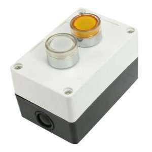   240V 3A Yellow White NO Momentary Push Button Switch Control Station