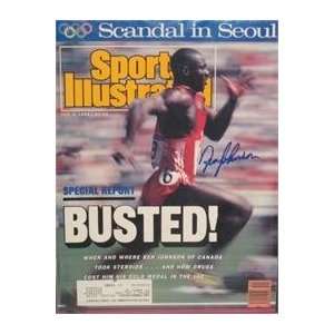  Ben Johnson autographed Sports Illustrated Magazine (Track 