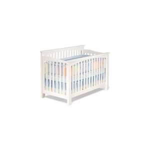    Atlantic Furniture Columbia Convertible Crib with kit   White Baby