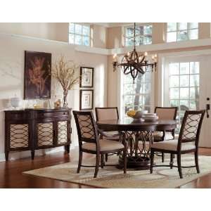  Intrigue Wood Top Dining Room Set