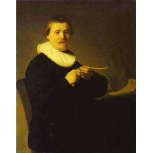  Oil Painting A Man Sharpening a Quill Rembrandt van Rijn 