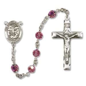  St. Michael the Archangel Rose Rosary Jewelry