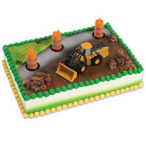  John Deere Construction Scene Cake Topper Decorating Kit Toys & Games