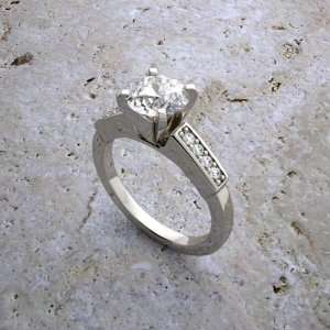  14K White Gold Clasic Engagement Ring Christophe Jewelry