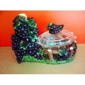 GRAPES 3 Dimensional Candy Dish Jar Tray Grape NEW  
