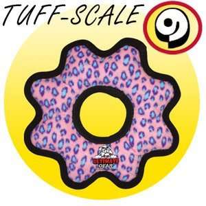  Tuffys Ultimate Gear Ring Plush Dog Toy Pink Leopard 