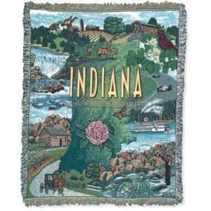  Indiana The Hoosier State Tapestry Throw Blanket 50 x 