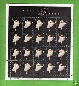 Scott #3237 32 cent American Ballet Sheet  