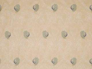 Cream Peacock Embroidered Drapery Upholstery Fabric  