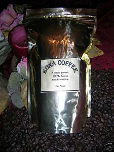 100% Kona Coffee Whole Bean 5 Pounds   (5 One lb bags)  