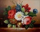 Museum Q. Hand Painted Oil Painting Still Life Floral Arrangement 16