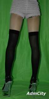 Music Legs Opaque over knee w/ satin bow.  
