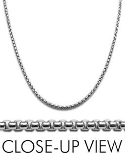 Sterling Silver ROUND BOX chain necklace 2.5mm 250  