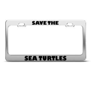  Save The Sea Turtles Animal Metal License Plate Frame Tag 