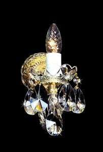 Small Crystal Sconce 10H Made in Europe Czech Rep  