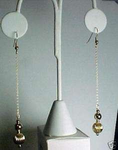 14K Gold Filled Beads hanging Earrings  