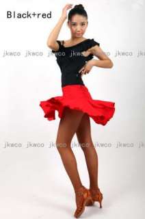   dance dress top + skirt set salsa tango chacha dance costume  