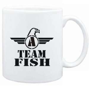   Mug White  Team Fish   Falcon Initial  Last Names
