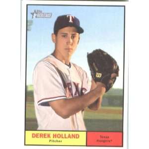  2010 Topps Heritage #258 Derek Holland   Texas Rangers 