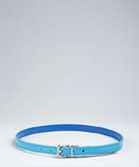 Calvin Klein turquoise and royal patent leather reversible belt style 