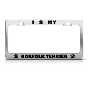  Norfolk Terrier Dog Dogs Chrome Metal license plate frame 