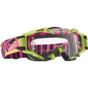 Scott Sports Voltage ProAir Pink/Green Goggles with No Sweat Face Foam 