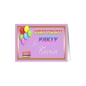 Teresa Birthday Party Invitation Card  Toys & Games  