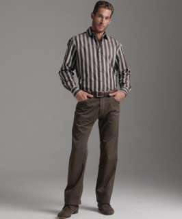 Robert Graham olive cotton Commotion straight leg pants   up 