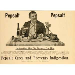   Vintage Ad Pepsalt Indigestion Cure Gourmand Food   Original Print Ad