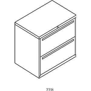   Series Lateral File With Drawers   30 Wide   Metal   2 Drawers   Putty