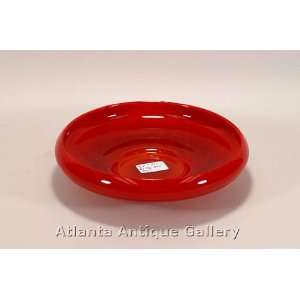  Red Slag Glass Bowl