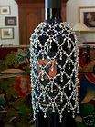 SILVER BEADED DOUBLE DANGLE WINE BOTTLE COVER Imperfect Save 70%