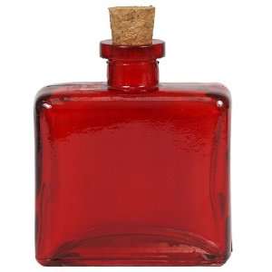    Red Matic Recycled Glass Decorative Bottle 