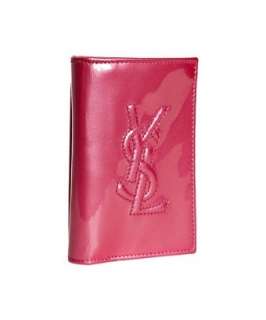 Yves Saint Laurent bubble gum patent calfskin bi fold wallet   