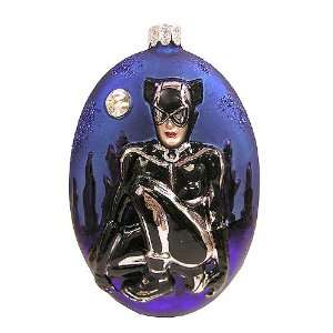  5 Batman Glitter Catwoman Glass Christmas Ornament #56563 
