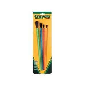  Crayola LLC Products   Art/Craft Brushes, 4/Pk, Natural 
