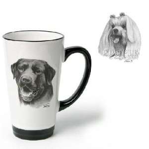   Funnel Cup with Maltese (6 inch, Black and white)