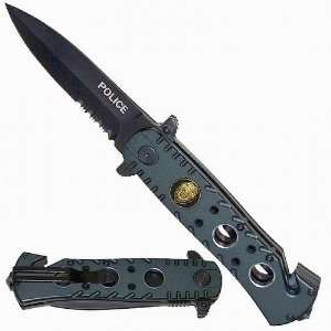  3.75 Tiger USA Police Spring Assisted Rescue Knife 