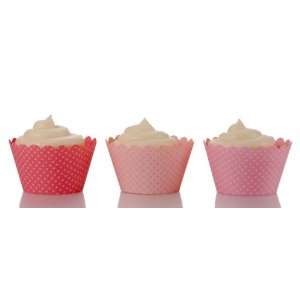  Dress My Cupcake Baby Pink Trio Cupcake Wrappers, Set of 