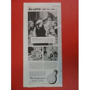   Print Ad. see ability girl/blindfold.1943 Vintage Colliers Magazine