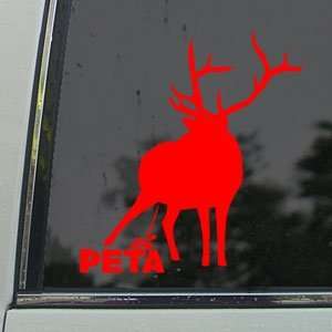   Pee On PETA Red Decal Truck Window Red Sticker Arts, Crafts & Sewing