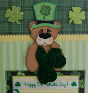 LUCKY ME   ST. PATRICKS DAY   Premade Scrapbook Pages w/ Paper 