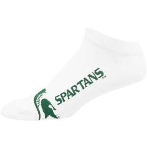  Michigan State Spartans White Logo & Name Ankle Socks 