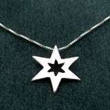 costume jewellery, 925 sterling silver necklace and star pendant 