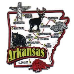  380756   Arkansas Magnet 2D Jumbo State Map Case Pack 60 