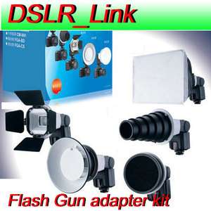 NEW 6in1 FLASH ADAPTER GUN KIT For Canon Flash 580EX 550EX CA 4  