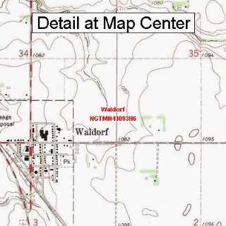   Topographic Quadrangle Map   Waldorf, Minnesota (Folded/Waterproof